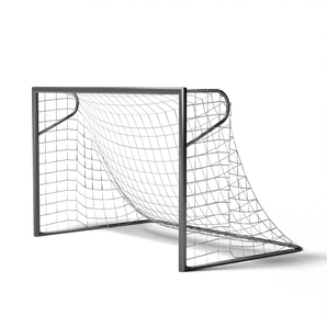 Vast aluminium voetbaldoel Chester 3×2 m P‑model met gefreesde netstrip en geschoorde P‑beugel, geschikt voor jeugd‑ of trainingsveld
