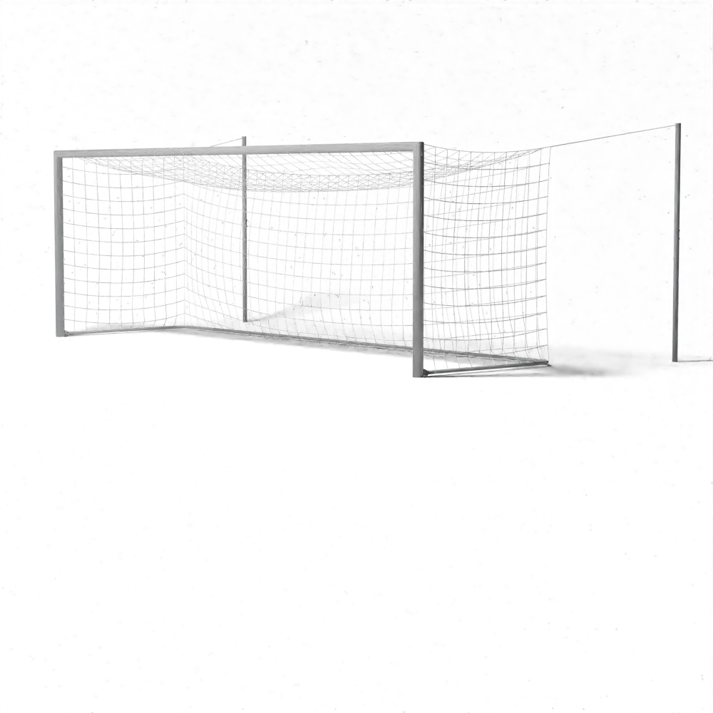 SKOR vast voetbaldoel 7,32x2,44 Kooi-model | 100x120 mm aluminium profiel | Professionele kwaliteit voor stadions