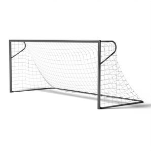 Vast aluminium voetbaldoel Chester 5×2 m P‑model met gefreesde netstrip en geschoorde P‑beugel, geschikt voor trainings- en wedstrijdvelden